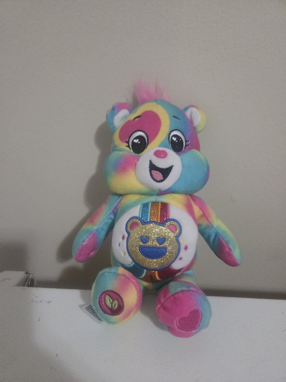 Care Bear Plush: "Good Vibes" - Glitter Belly (9 inch